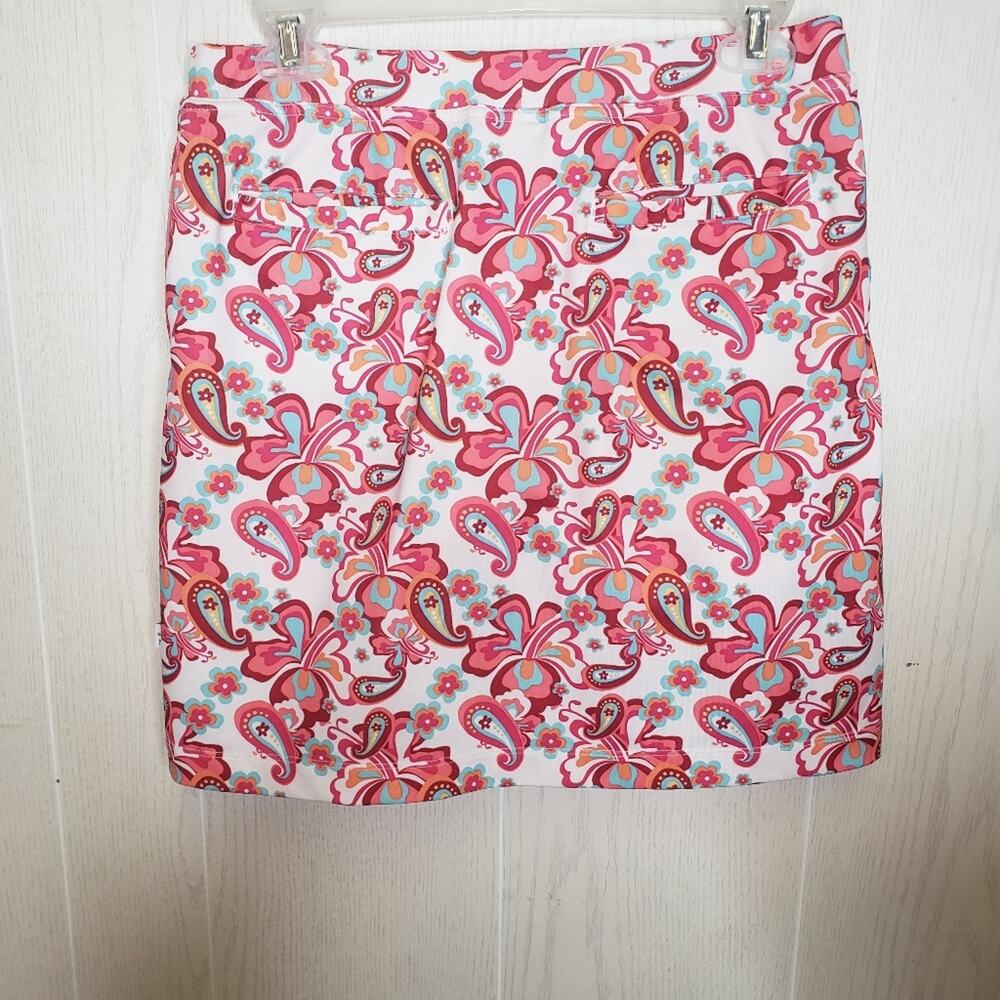 Maggie Lane golf skirt skort set and shirt paisley pink size medium and small - Picture 7 of 12